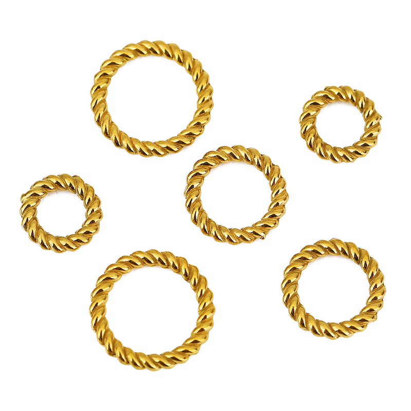 Jewelry Making Closed Jump Rings - 10 szt. Pierścieni łącznikowych ze stali