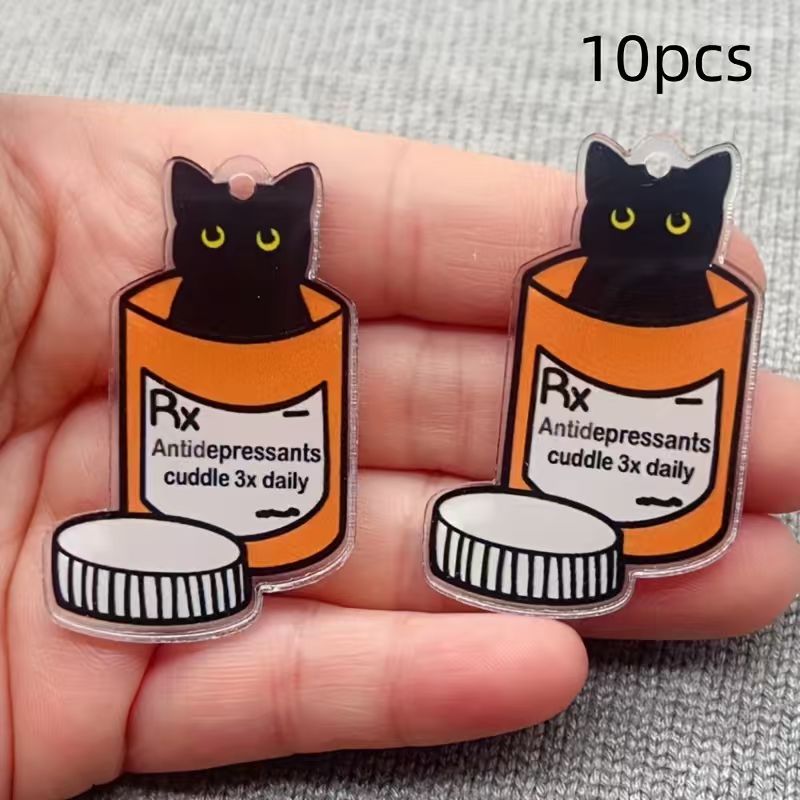 Jewelry Making Accessories - 10 szt. akrylowych zawieszek w kształcie