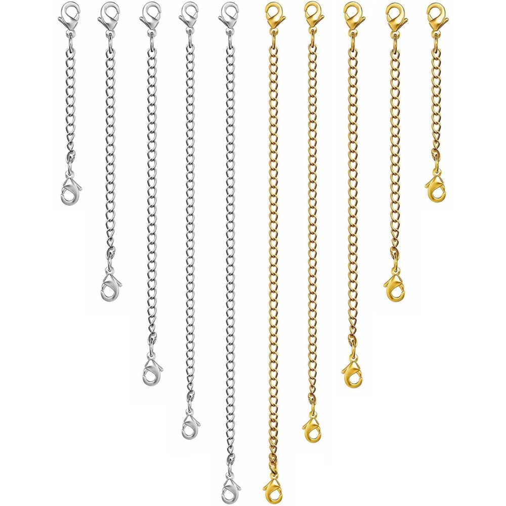 Jewelry Making Chain - 10 szt. Przedłużaczy łańcuszków do naszyjników