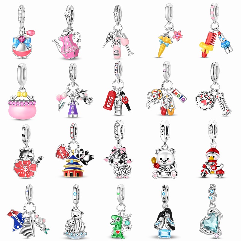Jewelry Making In London - Oryginalny charms z serii Travel, srebro
