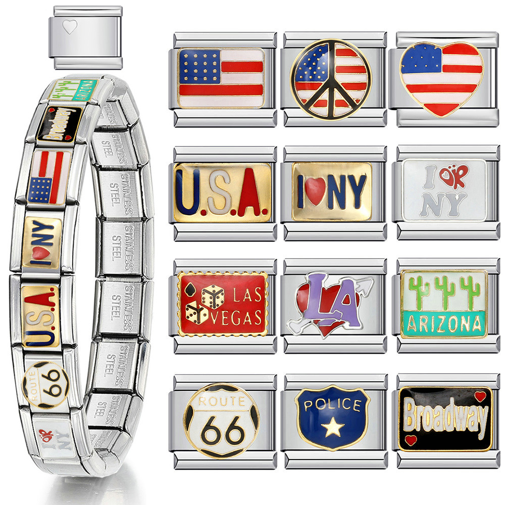 Jewelry Making New York - 1szt Y2K Włoska bransoletka Charm ze