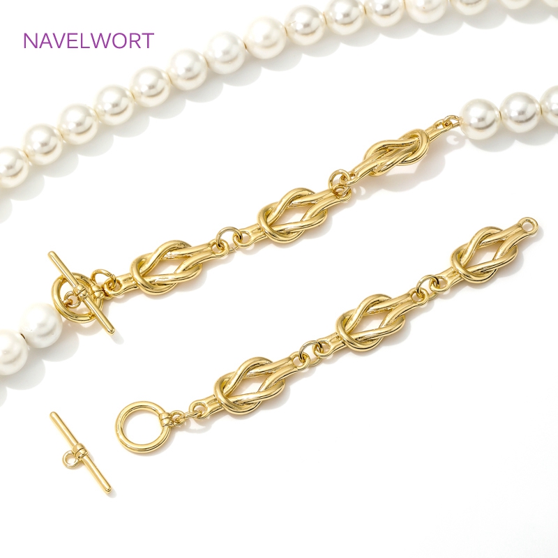 Toggle Clasp Gold - 18K pozłacane zapięcia OT zapięcie przegubowe
