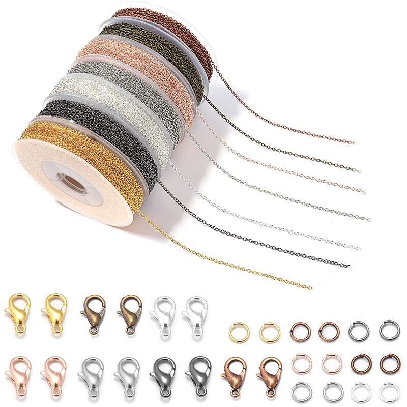 Jewelry Making Closed Jump Rings - 3 M/Rolka Metalowy Łańcuszek Żelazny Ogniwowy