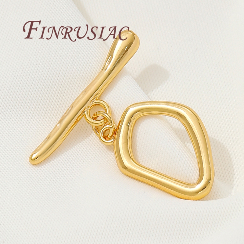 Toggle Clasp Gold - Zapięcia Toggle Platerowane 18K Złotem, Mosiężne