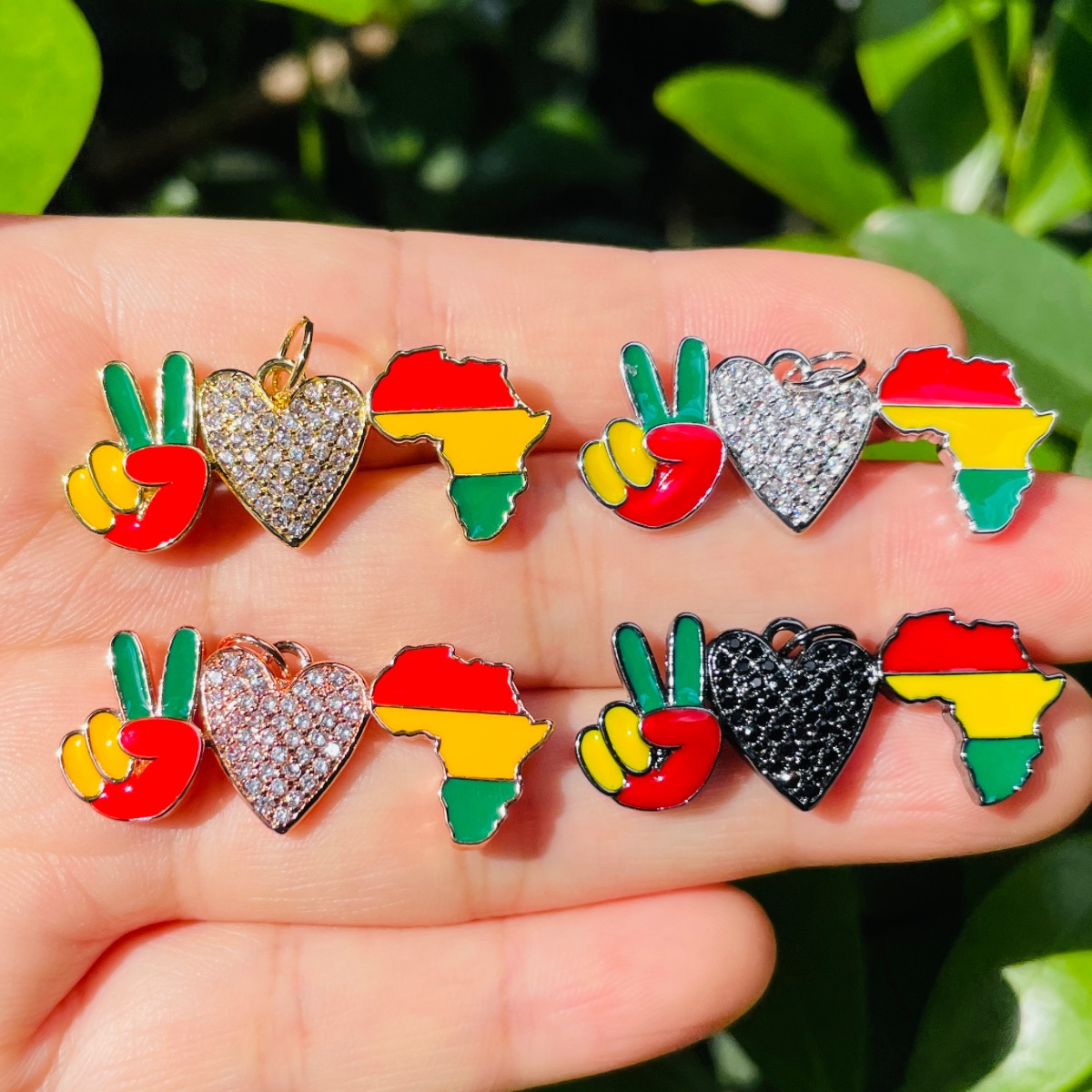 Jewelry Making History - 5 szt. Cyrkonu utorować emaliowany pokój