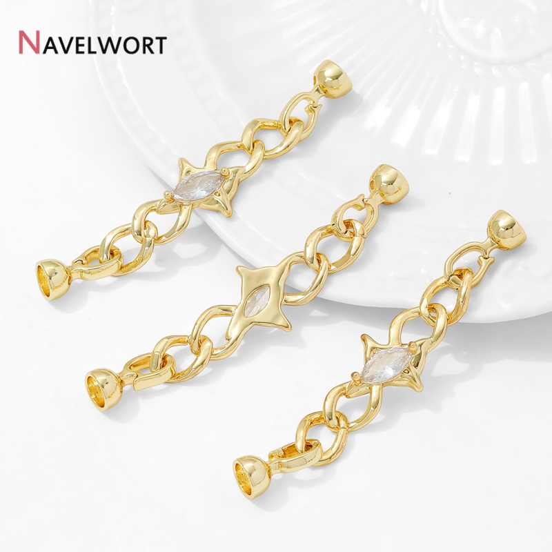 Jewelry Making Chain - Złote (14K) pozłacane mosiężne zapięcia z