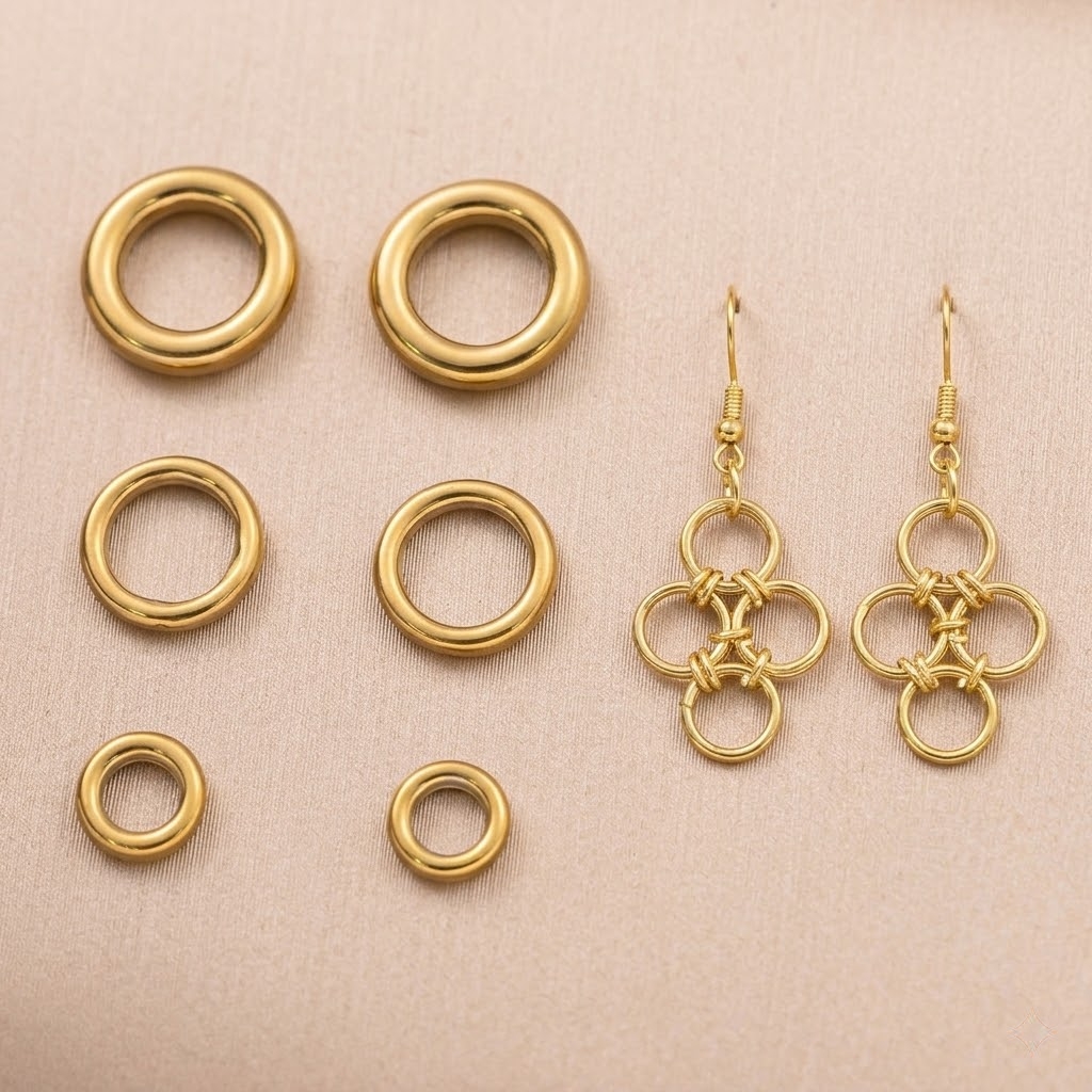 Jewelry Making Closed Jump Rings - 20 szt. Stal Nierdzewna Lutowane Okrągłe