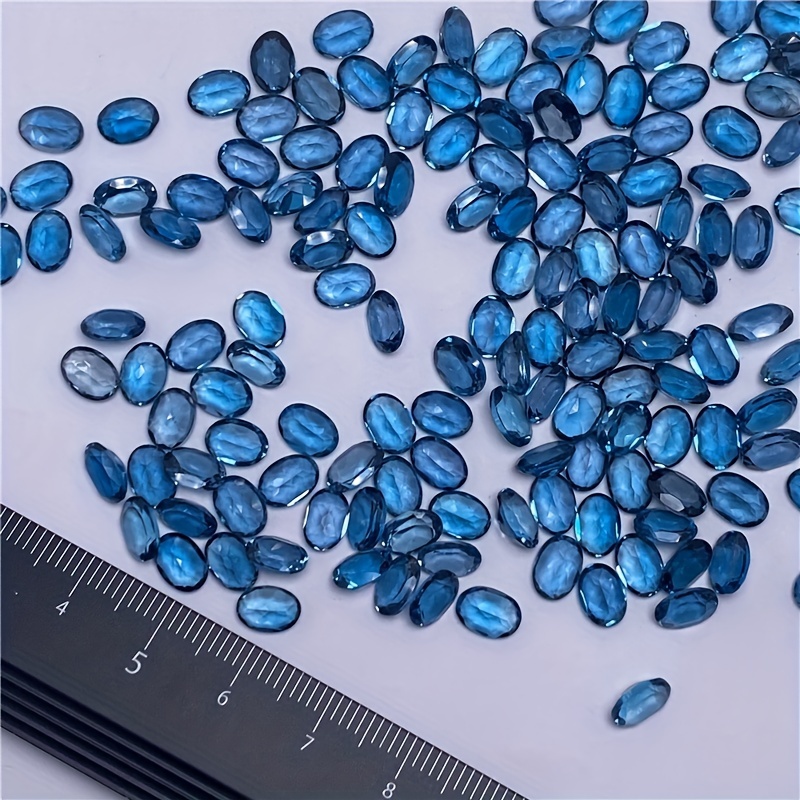 Jewelry Making In London - 1pc naturalny London niebieski topaz-owalny kształt