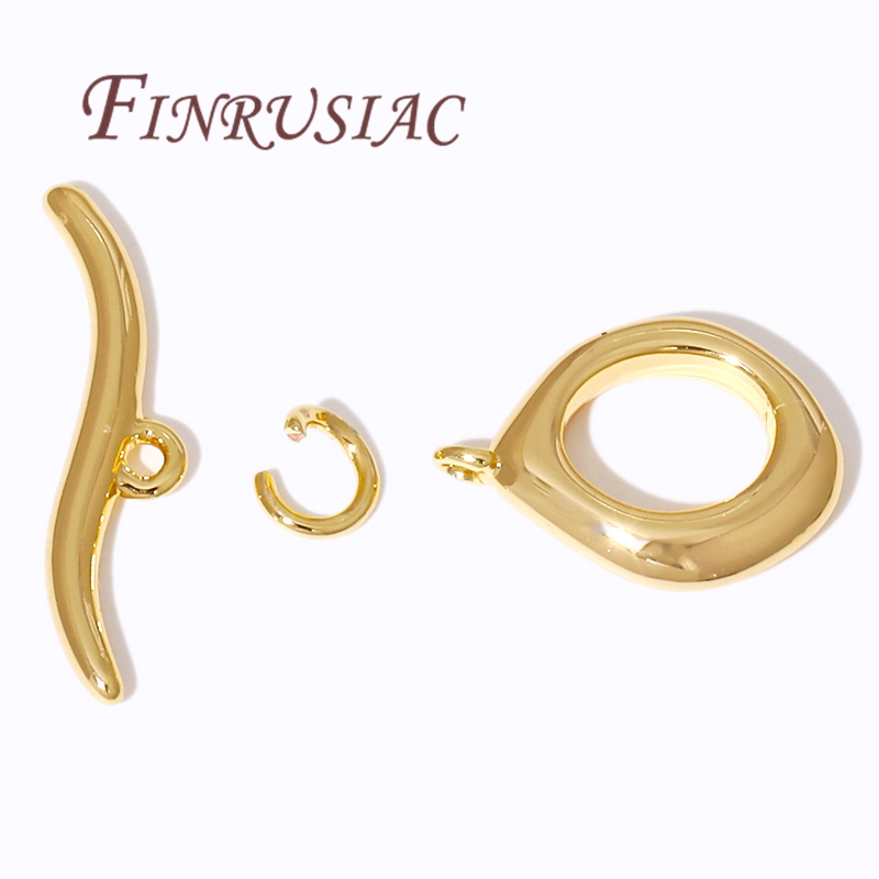Toggle Clasp Gold - Zapięcie Toggle Platerowane 18-karatowym Złotem do