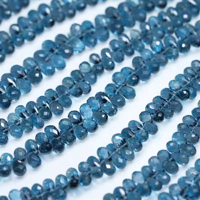 Jewelry Making In London - 6A Londyński Topaz Niebieski, fasetowany, w