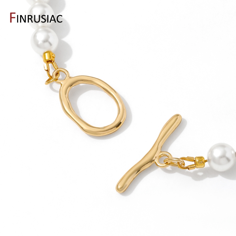 Toggle Clasp Gold - Złote (18K) pozłacane mosiężne zapięcia typu