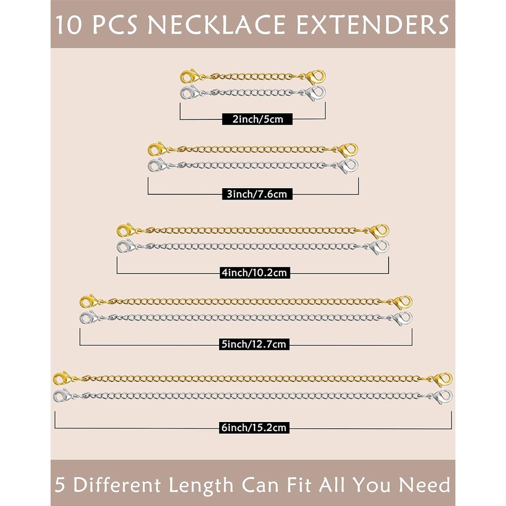 10 szt. Przedłużaczy łańcuszkó – Jewelry Making Chain recenzja i cena
