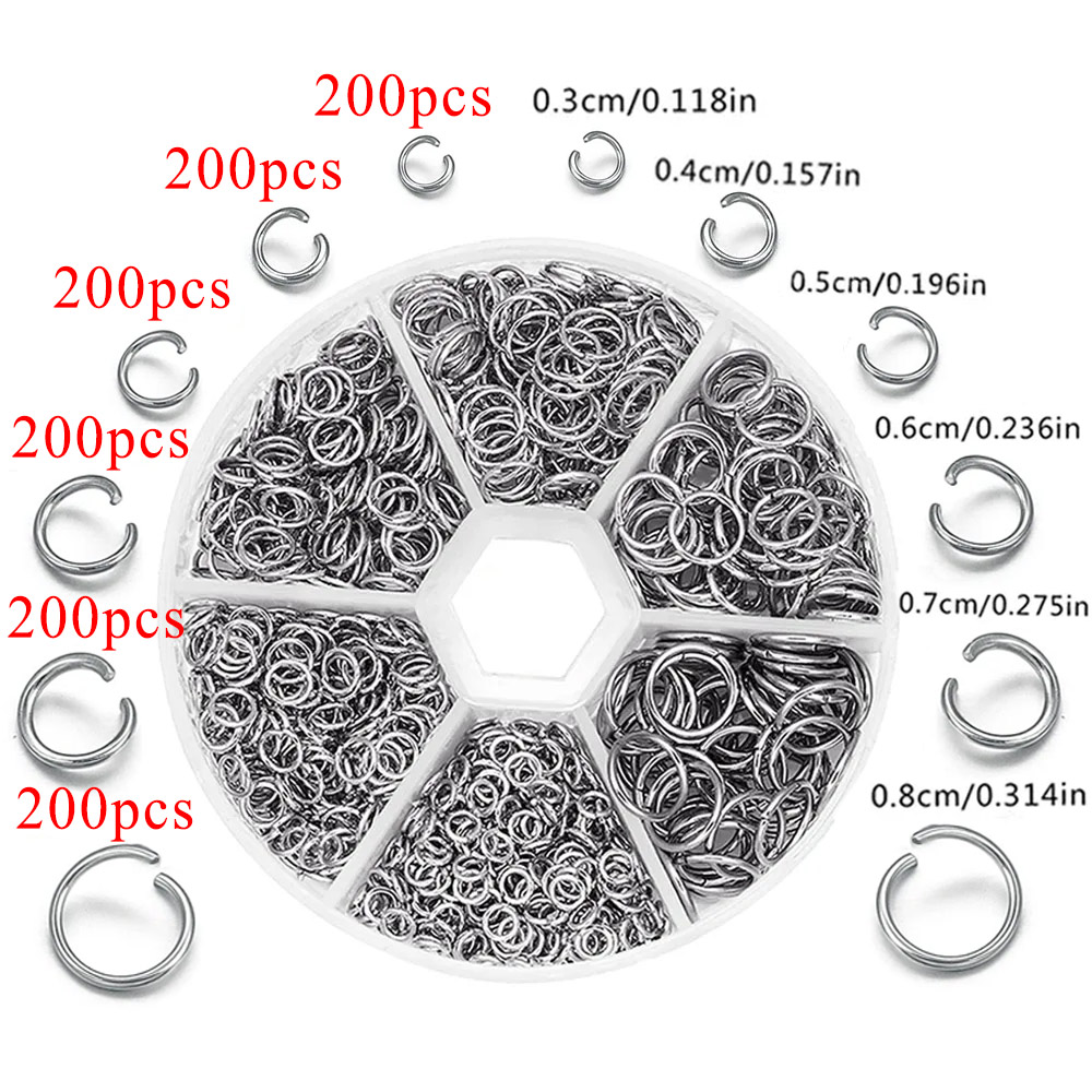 1200 szt. Stalowych kółek łącz – Jewelry Making Closed Jump Rings recenzja i cena
