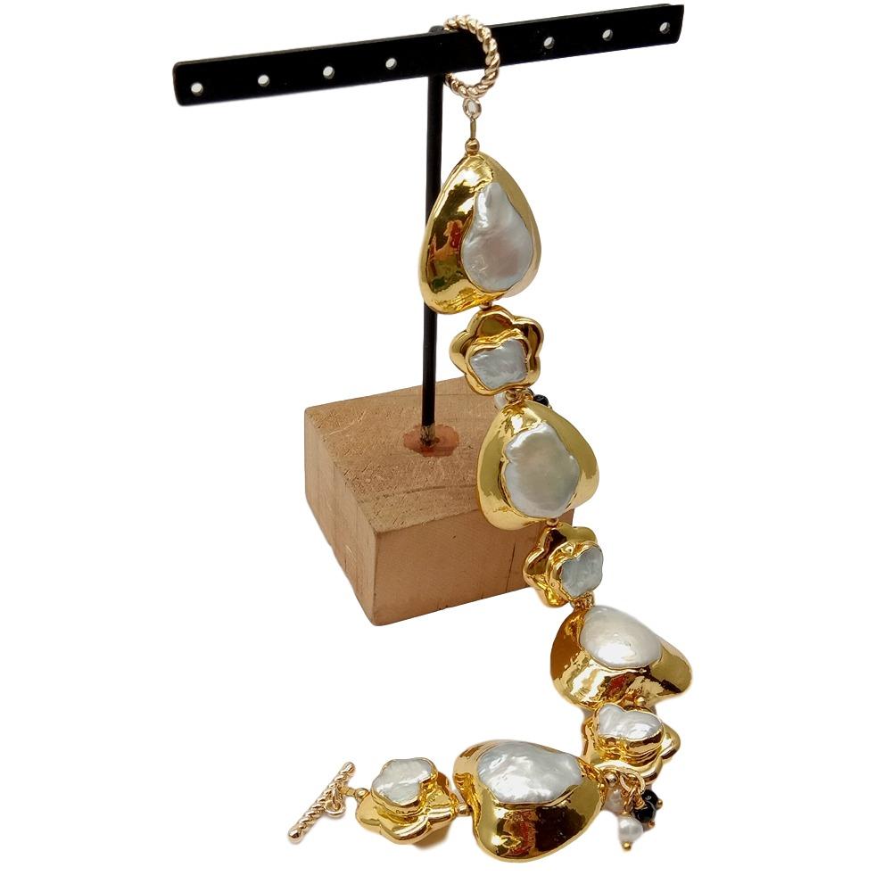 Bransoletka YYGEM z naturalnyc – Toggle Clasp Gold recenzja i cena