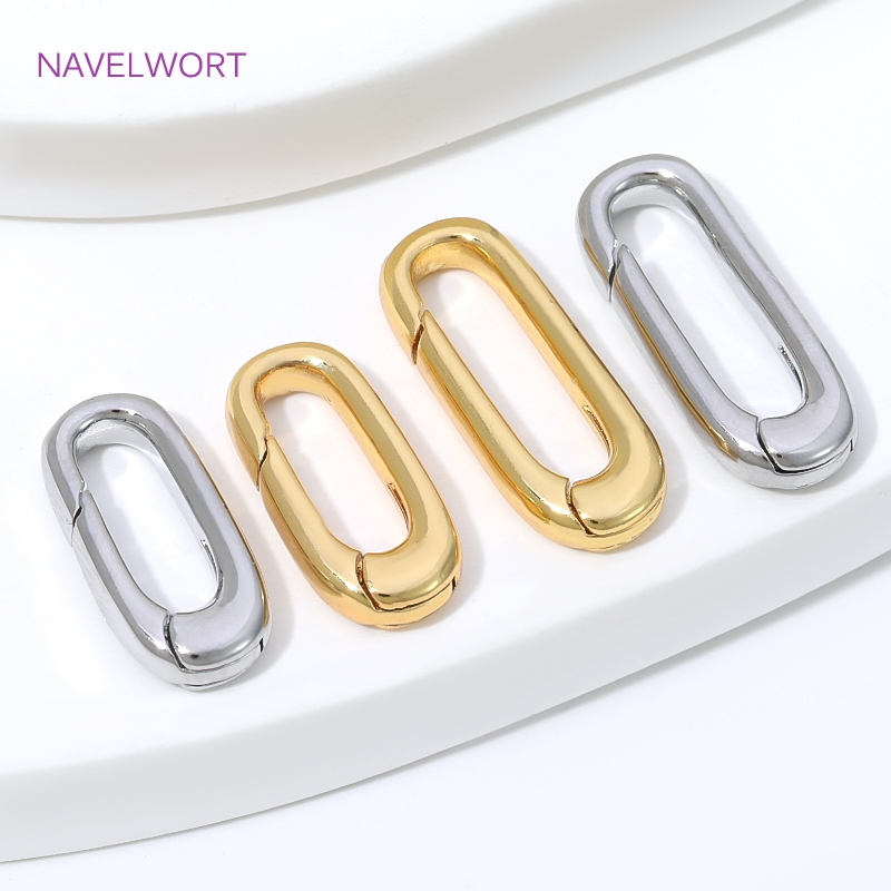 1/2/4 szt. Złote (18K) owalne  – Jewelry Making Hobby recenzja i cena