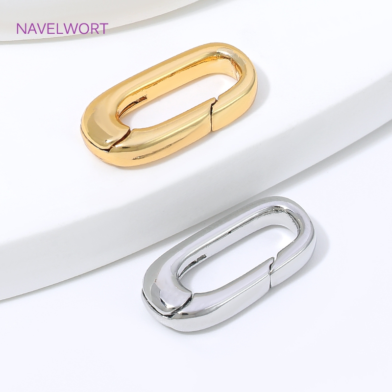 1/2/4 szt. Złote (18K) owalne  – Jewelry Making Hobby recenzja i cena