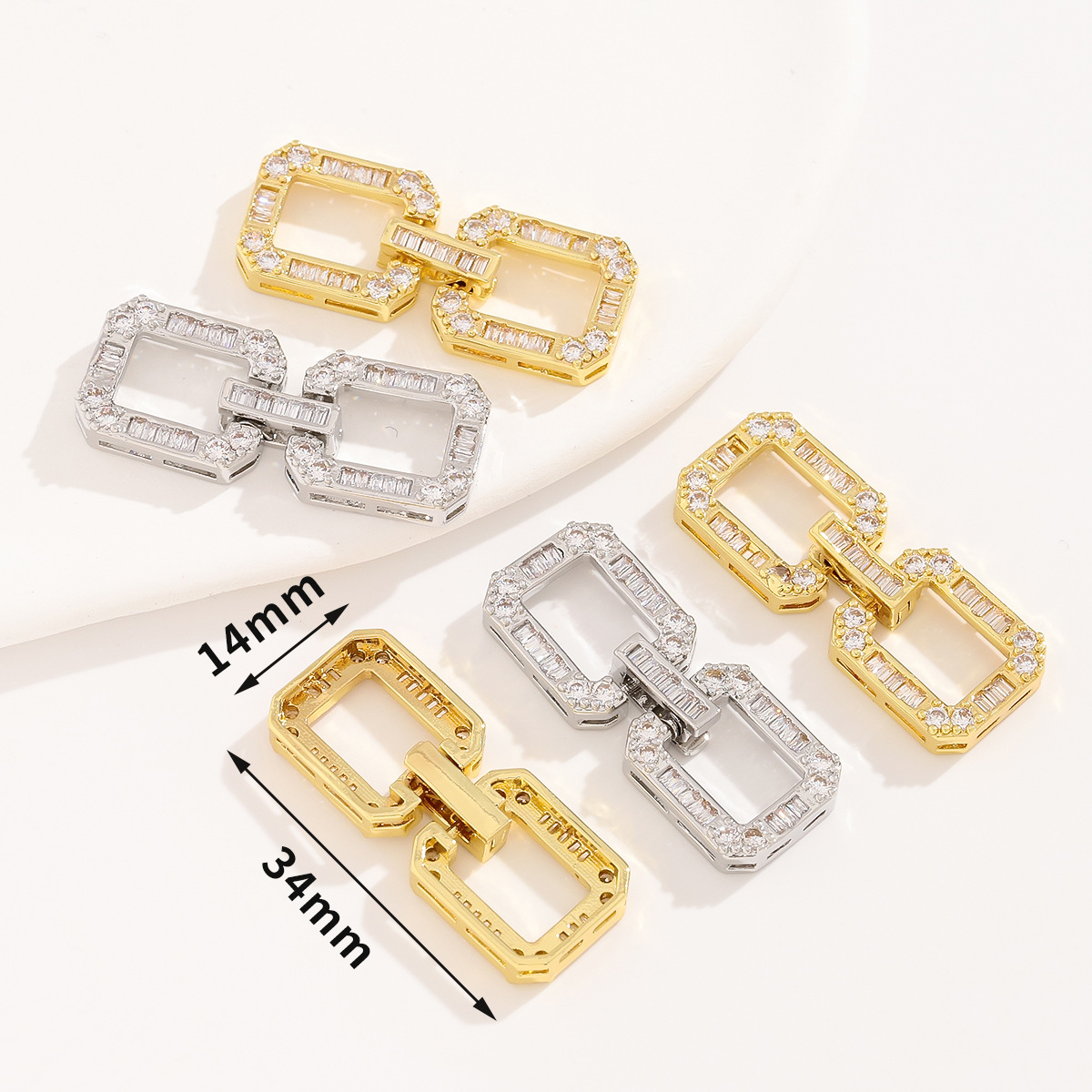Złote (18K) ozdobne zapięcia s – Jewelry Making Bead recenzja i cena