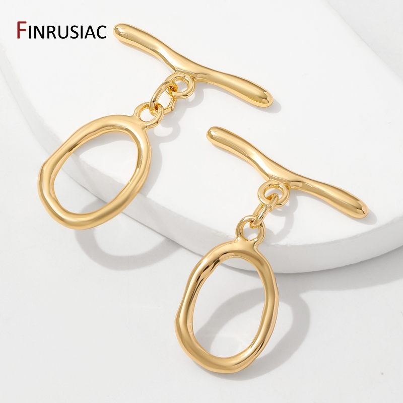 Złote (18K) pozłacane mosiężne – Toggle Clasp Gold recenzja i cena